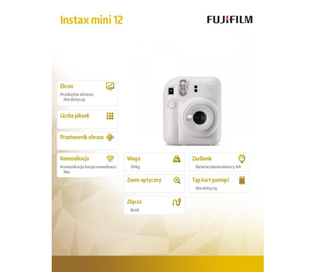 Fujifilm Instax Mini 12 biały - 1130655 - zdjęcie 19